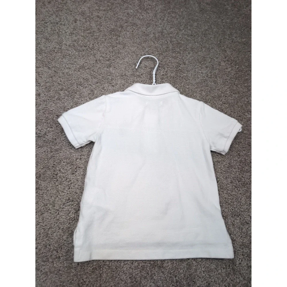 Ralph Lauren Kids White Big Pony Polo Shirt Navy Blue 3‎ Patch 18M Short Sleeve